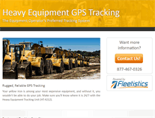Tablet Screenshot of heavyequipmenttracking.com